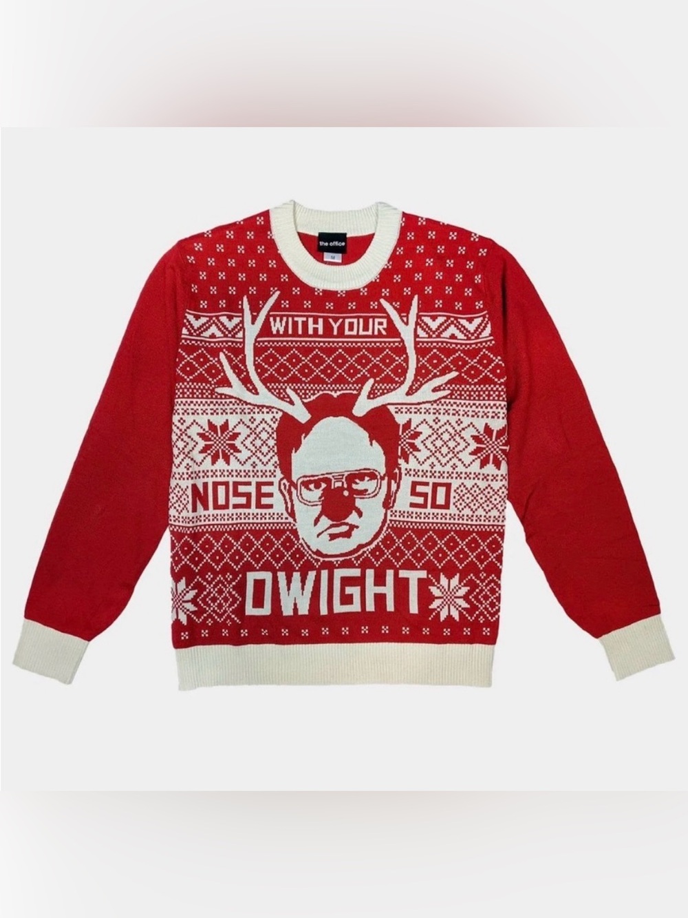 The Office ‘With Your Nose So Dwight' Ugly Christmas Sweater